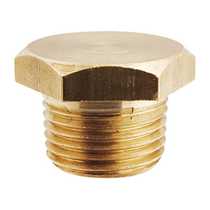 TAPPO MASCHIO ESAGONALE PIENO IN OTTONE 0292