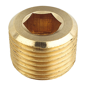 TAPPO MASCHIO ESAGONALE INCASSATO IN OTTONE 0302