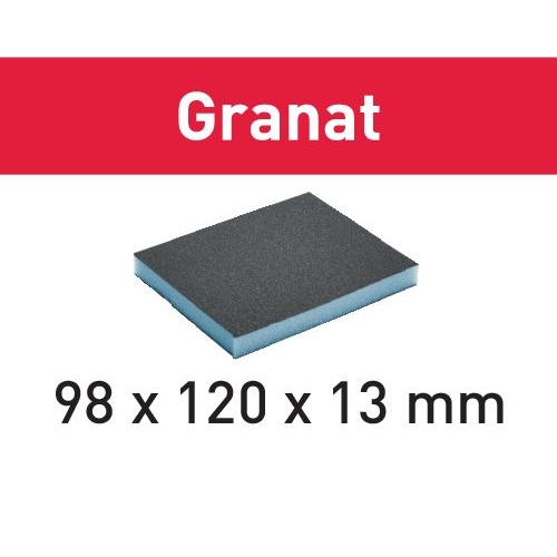 SPUGNA  ABRASIVA GRANAT GR 800 98X120X13 LATI 2 CF 6 PZ