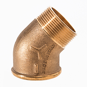 GOMITO  A 45° MASCHIO/FEMMINA IN BRONZO 2121