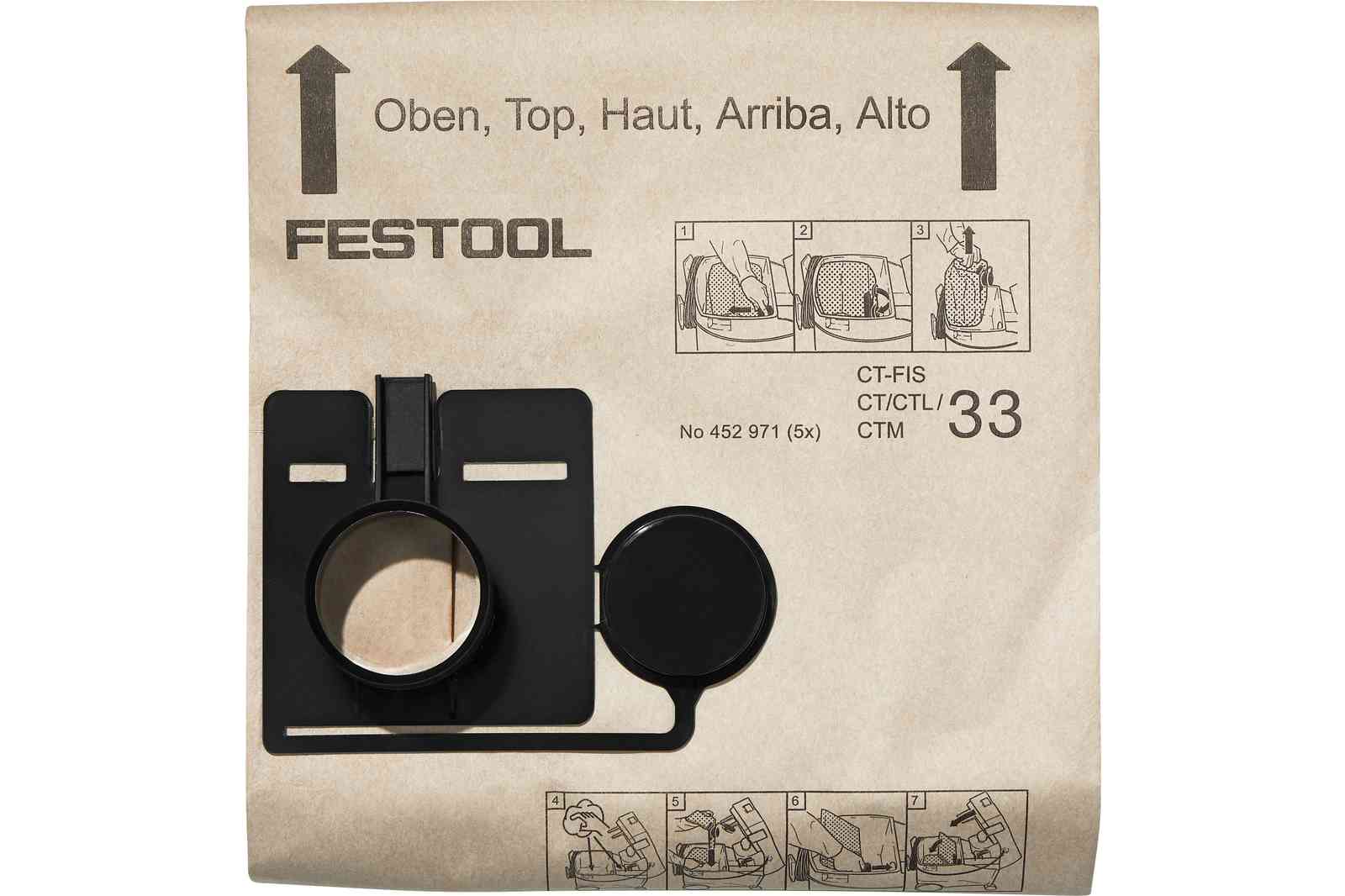 SACCHETTI  ASPIR.  FILTR FIS-CT 33E 5PZ