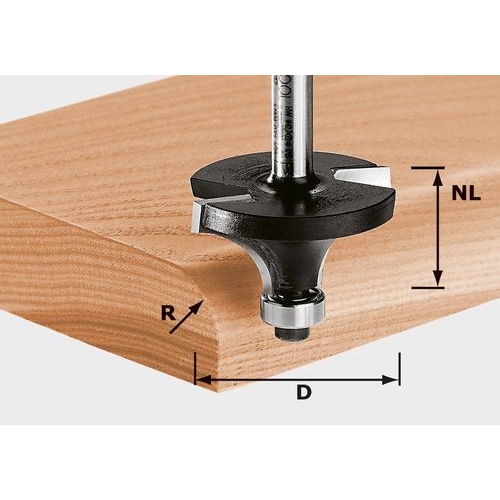 FRESA A RAGGIO HW con cuscinetto guida gambo 8 mm HW S8 D28,7/R8 KL