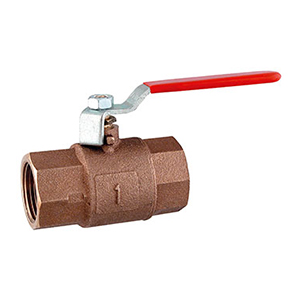 VALVOLA  SFERA F.F. IN BRONZO MANIGLIA INOX 5144