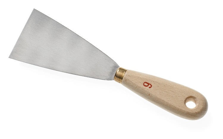 SPATOLA ACCIAIO MANICO LEGNO