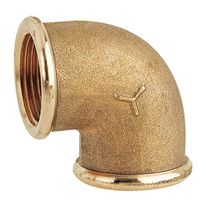 GOMITO A 90° FEMMINA/FEMMINA IN OTTONE CR 7090