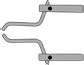 BRACCI ELETTR.A PINZA L=120 CLAMP ELECTRODES XA4