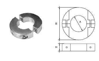 AV028/1 COLLARI PER ASSI COMPL. PERNI D.127 MM