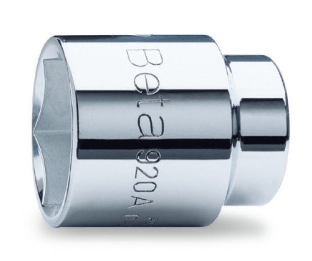 BUSSOLA ESAG. a mano con attacco quadro femmina 1/2" bocca poligonale, cromate 13 pz