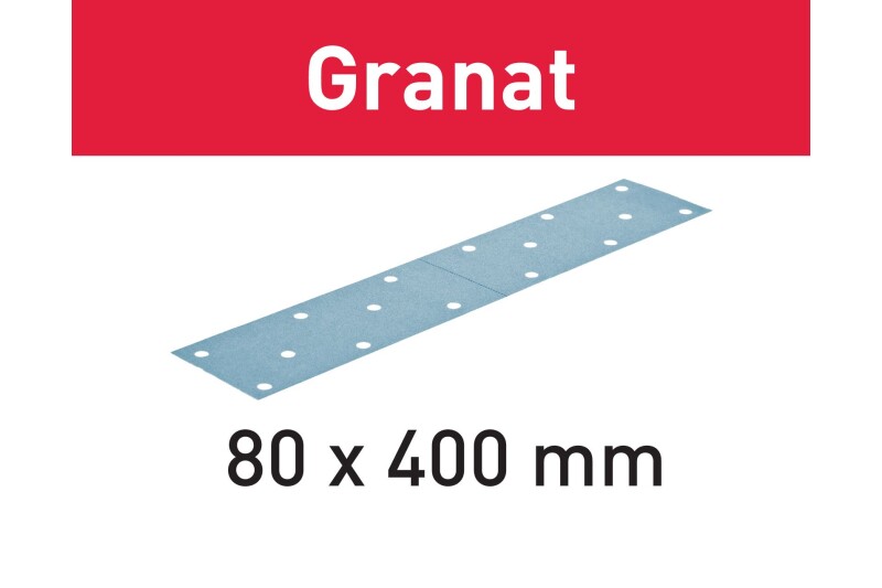 STRISCIA ABRASIVA 80X400 G80 GRANAT Conf. 50 PZ