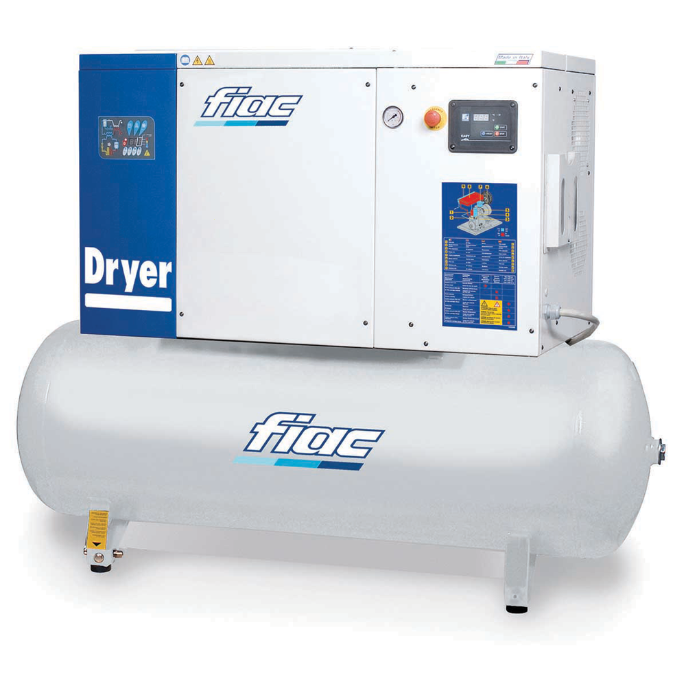 COMPRESORE NEW SILVER D 10/300 V400/50/3 10 BAR CON ESSICC. ESA a Vite,400 Volt, 10 HP, serb. 270 lt, 860 lt/min (COD 1121690152