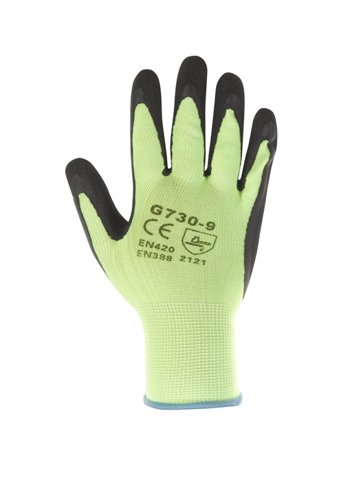 GUANTI CE NERI-GIALLO FLUO PALM-FIT