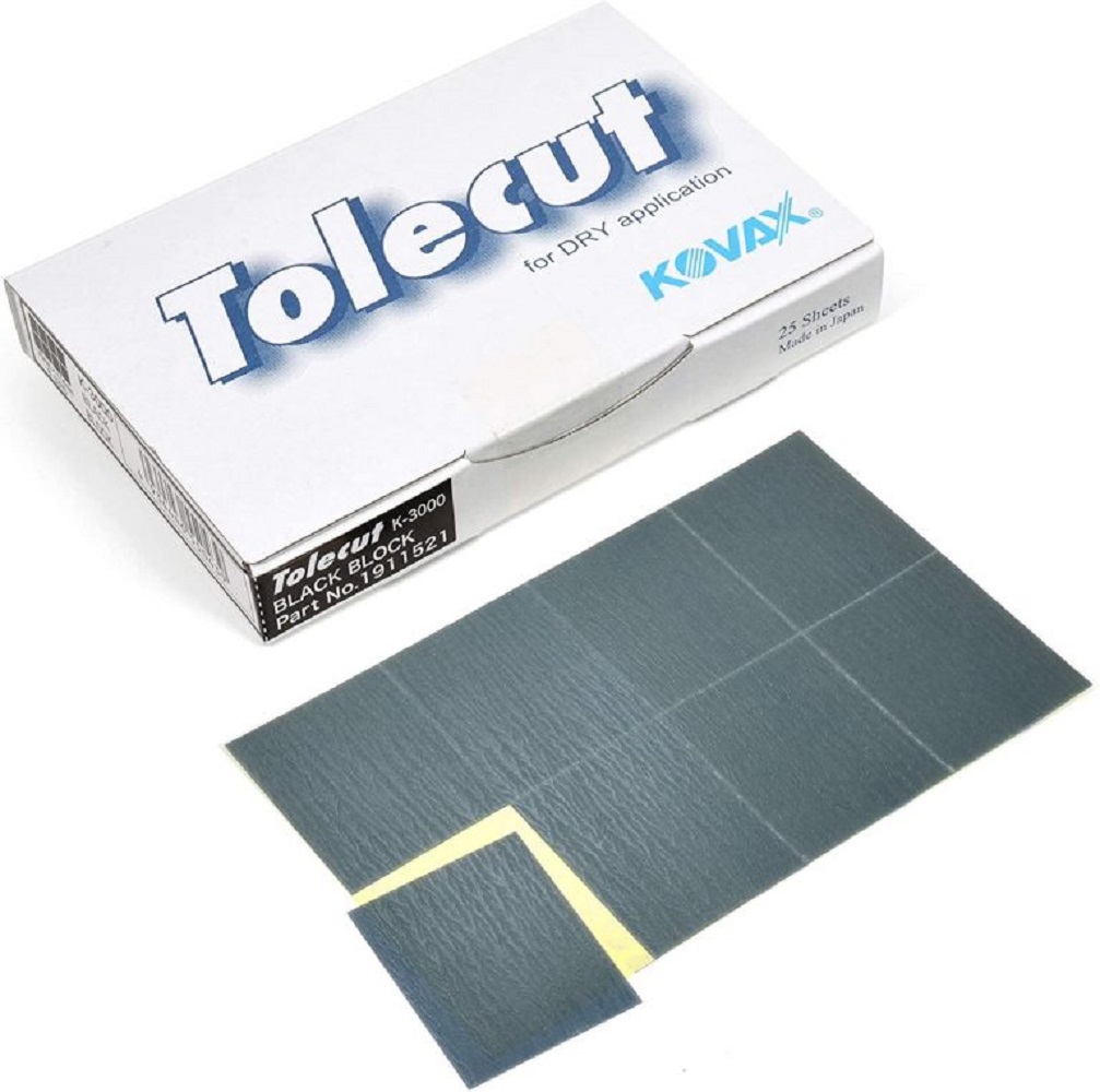TOLECUT STICK-ON 1/8 29x35mm BLACK K3000  25 PCS