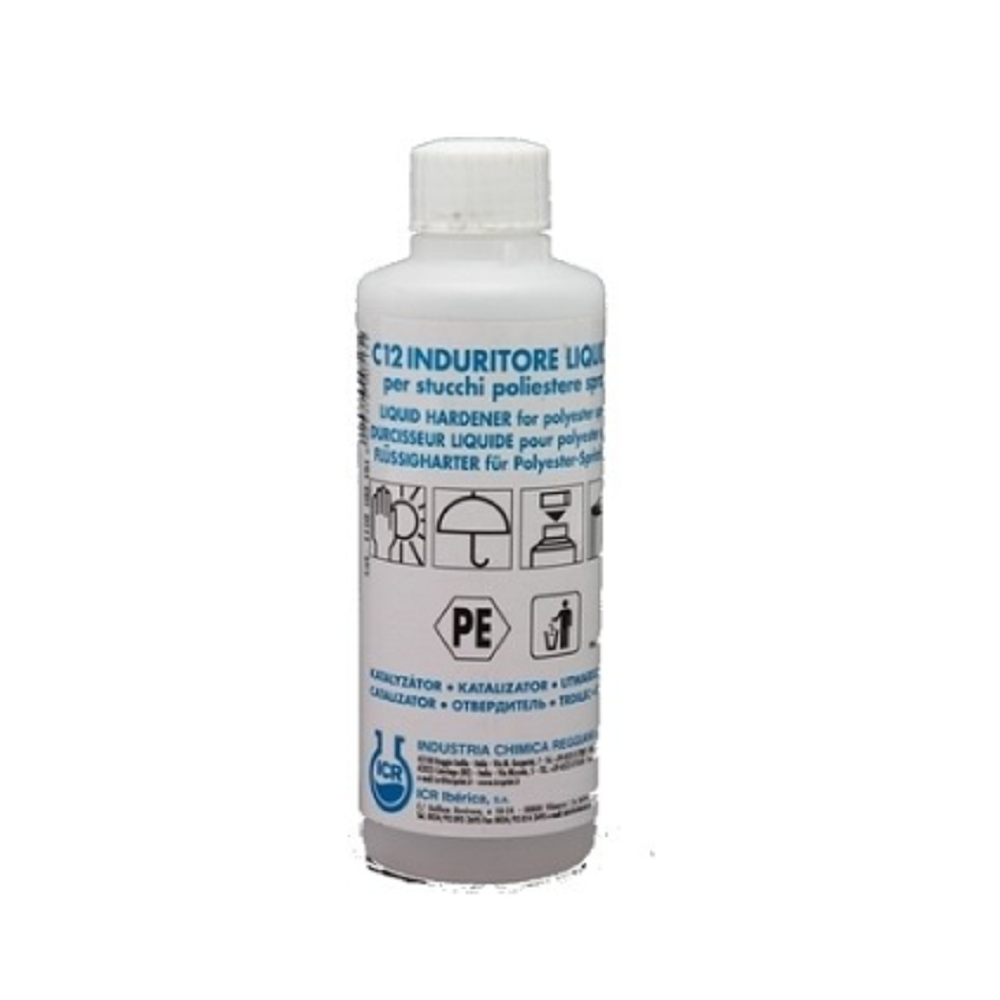 INDURITORE STUCCO C12 LIQUIDO ML 255 Cicloesanone Perossido da utilizzare al 3-5%.