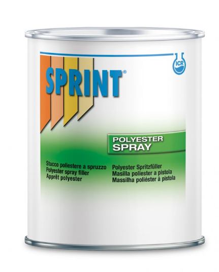 FONDO  SPRINT F18 STUCCO  A SPRUZZO POLIEST.  LT 3 Catalisi:3-5% con induritore liquido C12