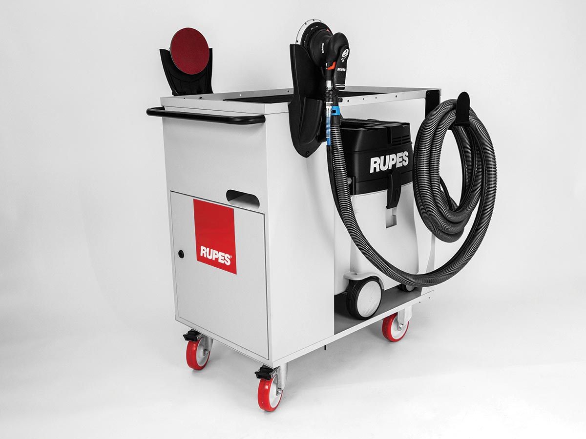 Carrello multiuso per aspiratori professionali, con 4 supporti inclusi KC28 RUPES
