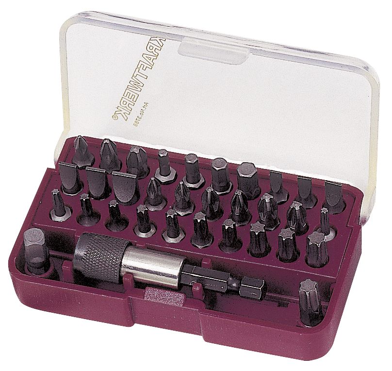 SET INSERTI 33pz-  STORBIT box 1/4'' con portainserti Q.R.