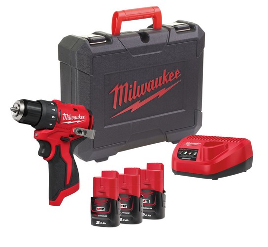 TRAPANO BATTERIA  AVVITATORE M12BLDDRC-202C CON 3 Batteria M12 4.0 Ah IN VALIGETTA