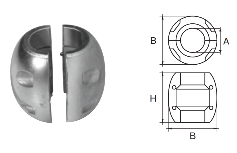 AN038 BRACCIALI PER ASSI D.3"( 76.2 MM)