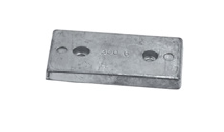 NC091 ANODO TIMONI E FLAPS  MIS 85X15X44 cf 42 (ex nc051)