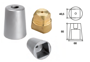 RA070 OGIVA ACOPP.QUADR.SOLO ANODO