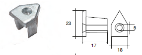 TC001 ANODO PER TAGLIA CIME