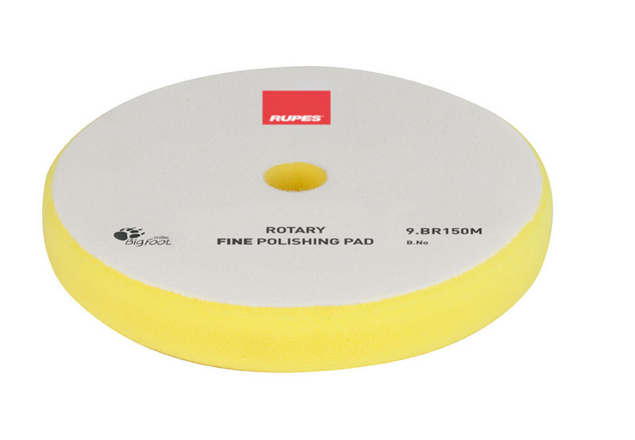 TAMPONE LUCID.   SPUGNA ROTARY FINE GIALLO Ø 130/135 Rupes BR150M