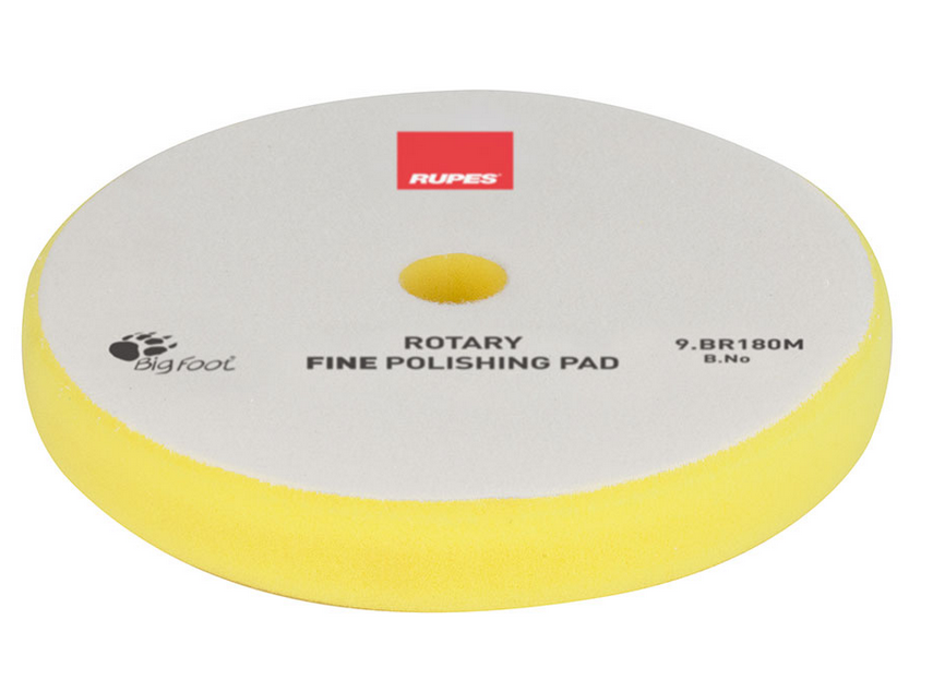 TAMPONE LUCID.   SPUGNA ROTARY FINE GIALLO Ø 160-180 mm Rupes BR180M