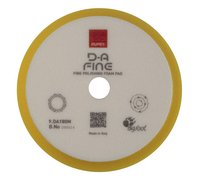TAMPONE LUCID.   SPUGNA DA- FINE GIALLO Ø 180mm Rupes DA180M