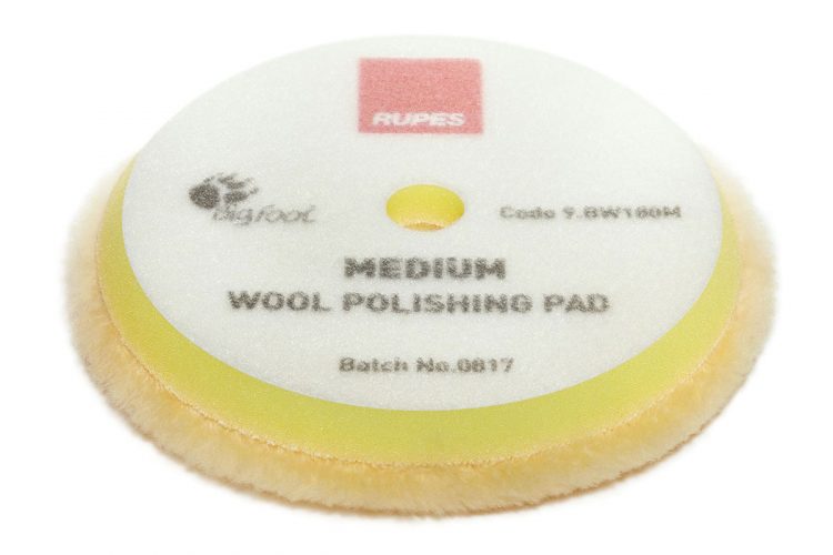 TAMPONE LUCID.   LANA GIALLO FINE Ø 130 mm Rupes NW130M