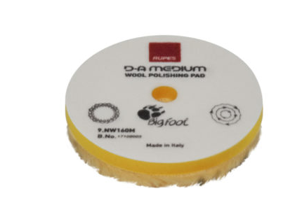 TAMPONE LUCID.   LANA GIALLO FINE Ø 160 mm Rupes NW160M