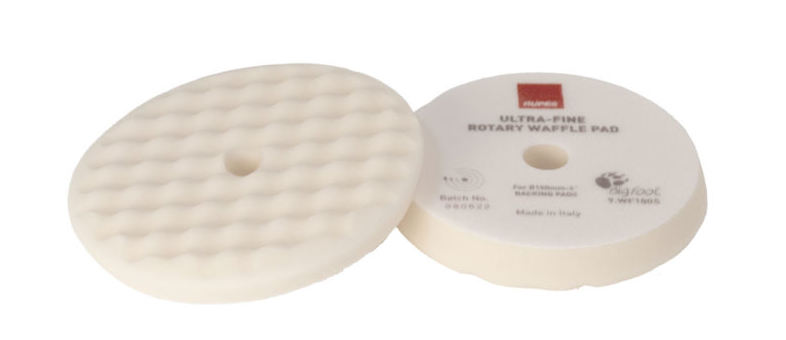 TAMPONE LUCID.   SPUGNA  EXTRAFINE BIANCO ONDULATO Ø 180 mm Rupes WF180S