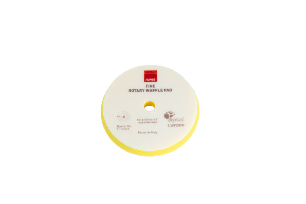 TAMPONE LUCID.   SPUGNA  FINE GIALLO ONDULATO Ø 170-180 mm Rupes WF180M