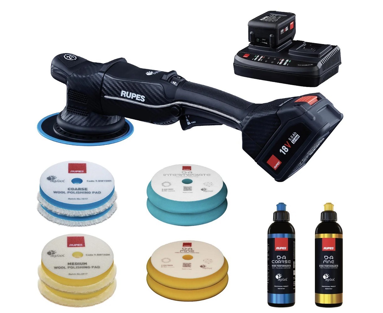 LUCIDATRICE A BATTERIA BIGFOOT IBRID HLR21/BAS D.150 ORBITA 21 KIT RUPES