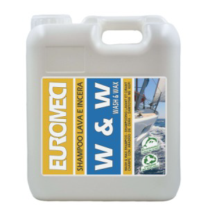 SHAMPOO EUROMECI W & W LT 5  LAVA E INCERA Pulisce a fondo e dona protezione e brillantezza..