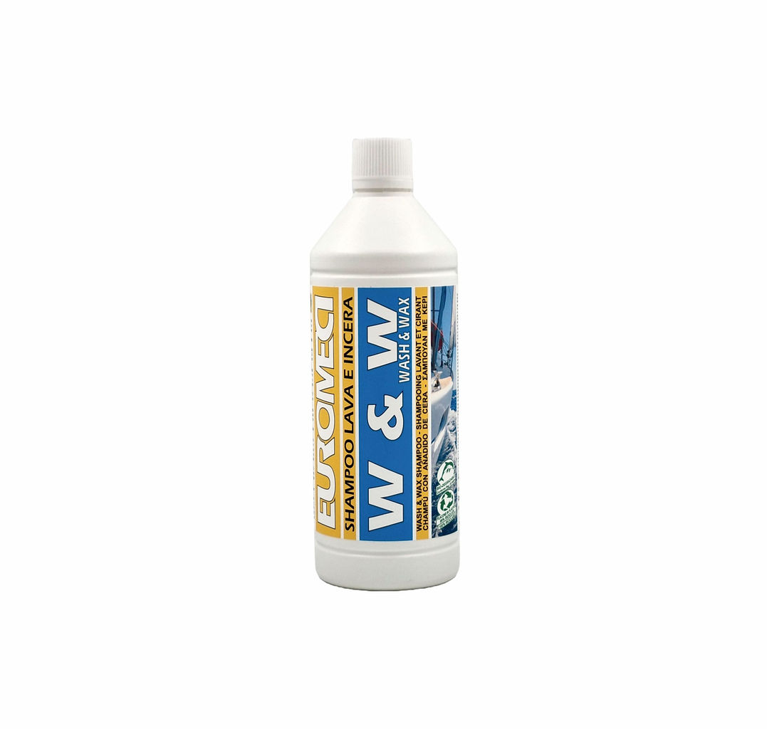SHAMPOO EUROMECI W & W LT 1  LAVA E INCERA Pulisce a fondo e dona protezione e brillantezza..