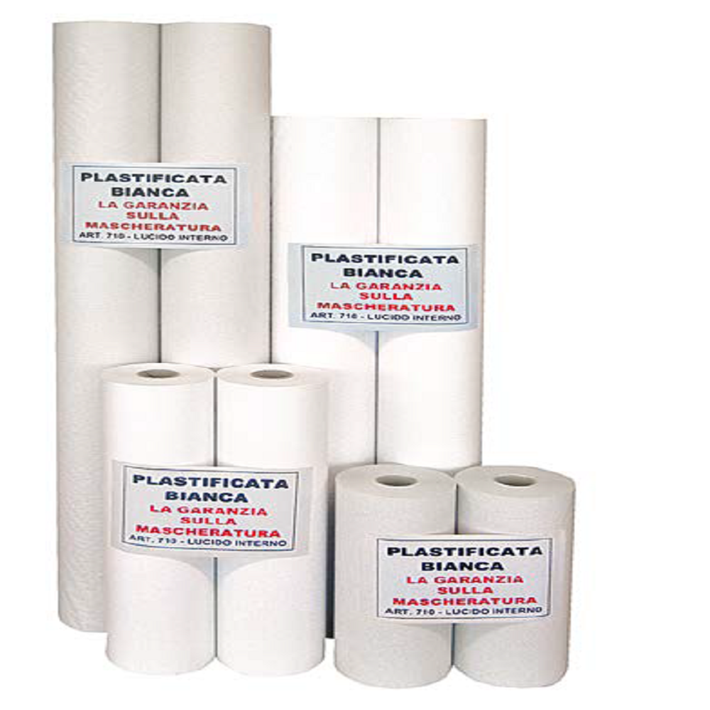 CARTA  MASCHERATURA PLASTIFICATA BIANCA L.E