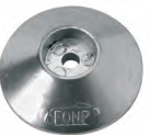 NC023 ANODO TIMONI E FLAPS MIS DIAM 50X H12 FORO DIAM 8