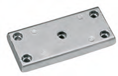 NC033 ANODO TIMONI E FLAPS FT-G MIS 150X69X15 A CINQUE FORI DIAM 7