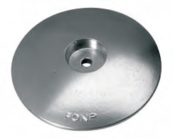 NC063 ANODO TIMONI E FLAPS MIS DIAM 230X H34 FORO DIAM 13